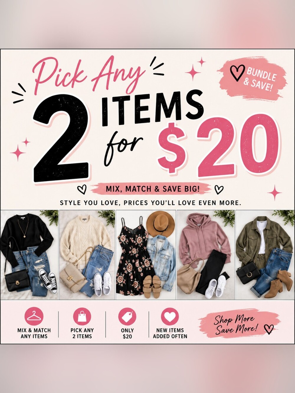 2 Items for $20 Sale. Any  Cloths In My Closet.